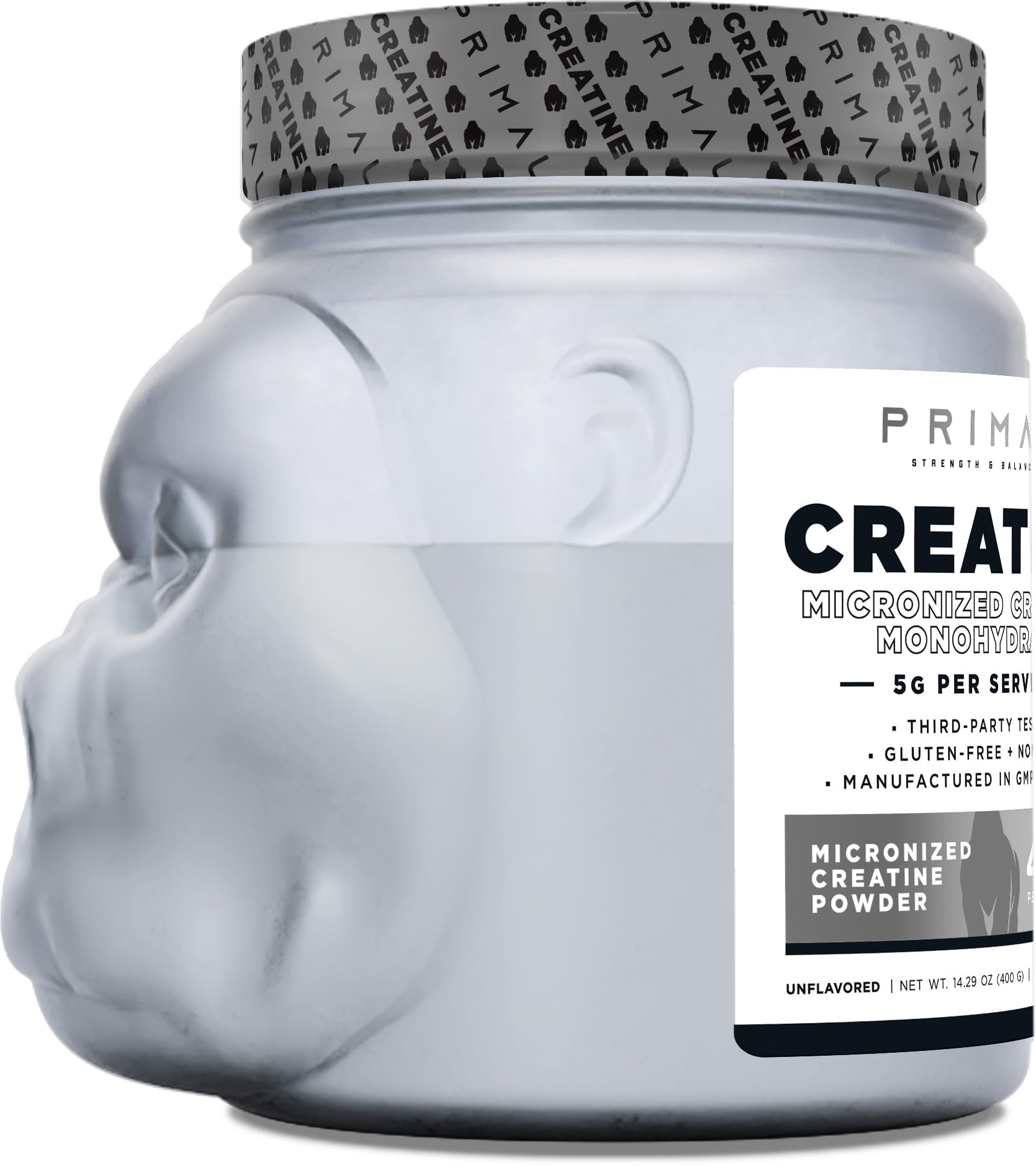 Primal etiqueta con sellos NSF y GMP, garantía de calidad y confianza