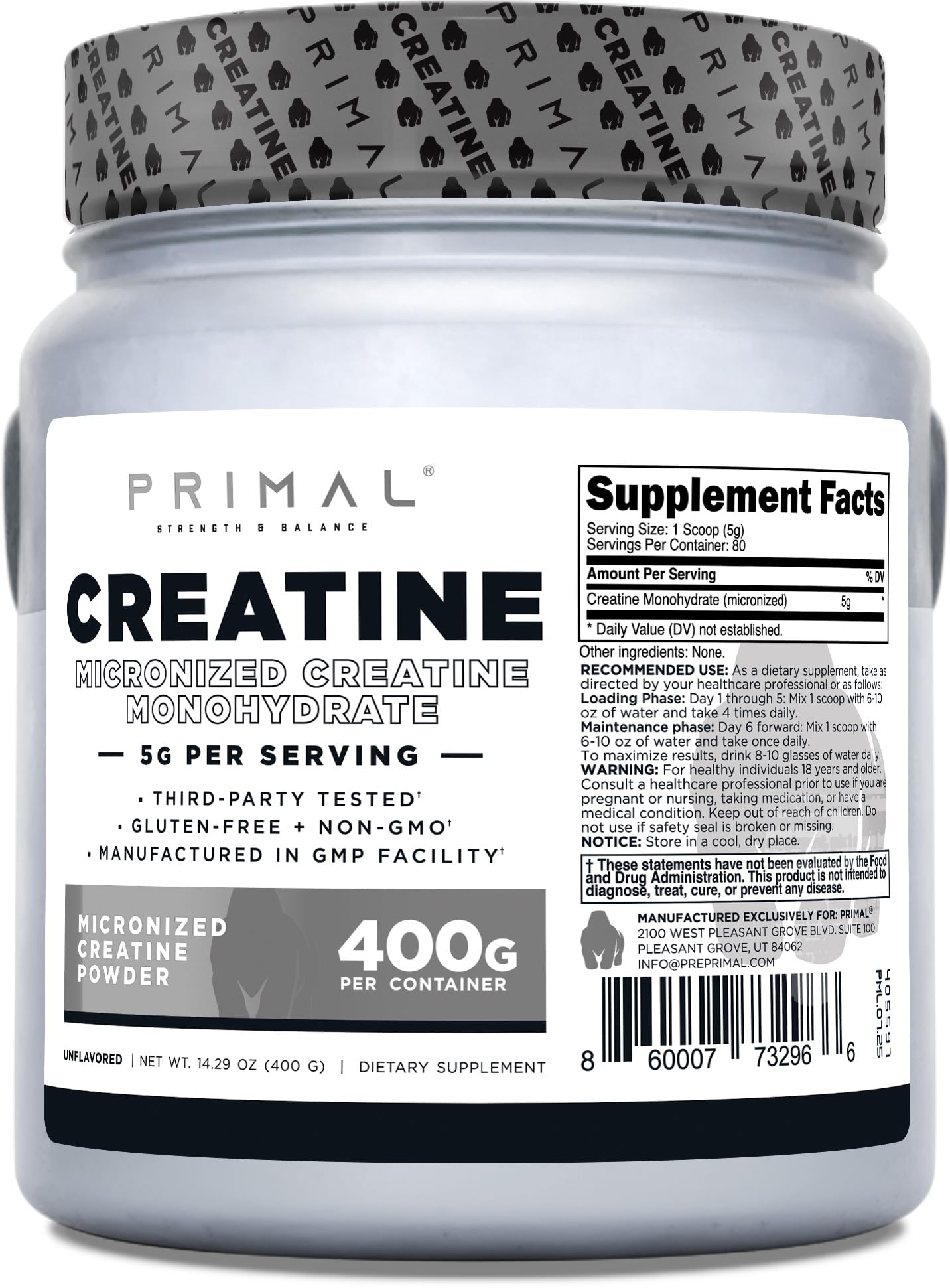 Primal polvo micronizado en primer plano, textura fina para mejor disolución