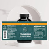 Primal Harvest etiqueta nutricional con formas de magnesio claras