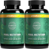 Primal Harvest frasco delante mostrando etiqueta clara y beneficios