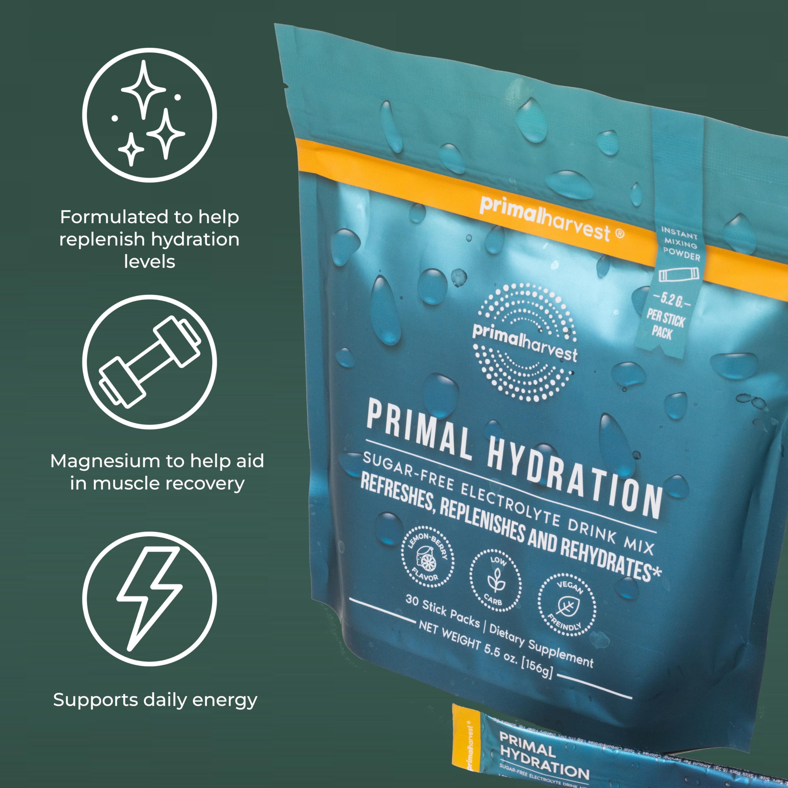 Primal Harvest comparación de tamaño del sobre con teléfono, viaje práctico