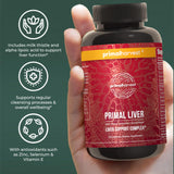 Primal Harvest primera plana de la etiqueta con ingredientes clave
