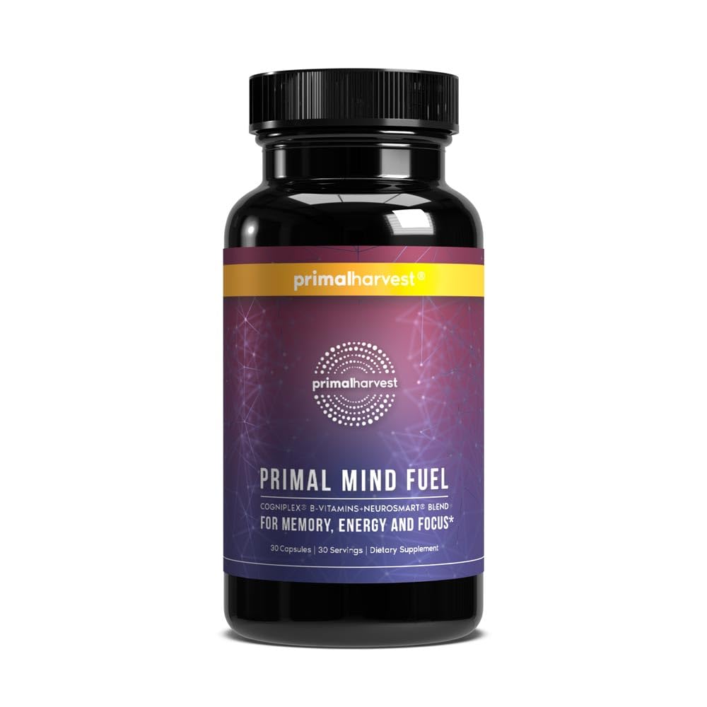 Primal Harvest Mind Fuel vista frontal del envase mostrando diseño y etiqueta