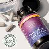 Primal Harvest Mind Fuel sello GMP que indica fabricación controlada