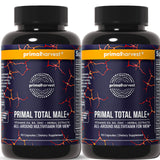 Primal Harvest botella frontal mostrando diseño y beneficios visibles