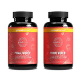 Primal Harvest Women+ frasco frontal mostrando etiqueta clara y beneficios