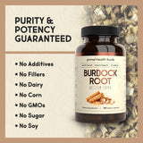 Primal Health Foods polvo de raíz de bardana molida mostrando textura natural