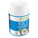 Primal Kitchen envase junto a objetos para comparar tamaño, práctico para uso diario