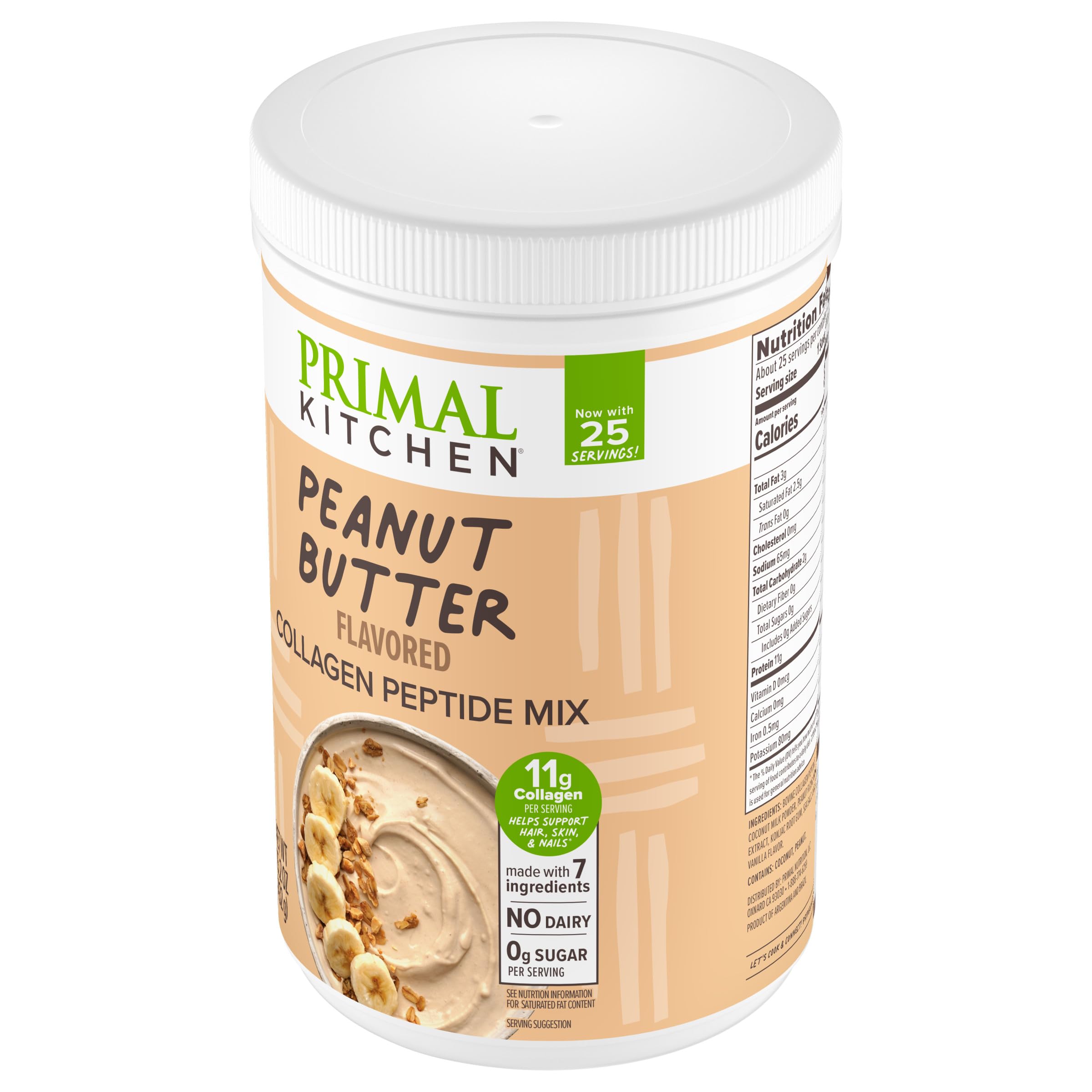 Primal Kitchen etiqueta de ingredientes destacando sin lácteos y sin azúcar añadido