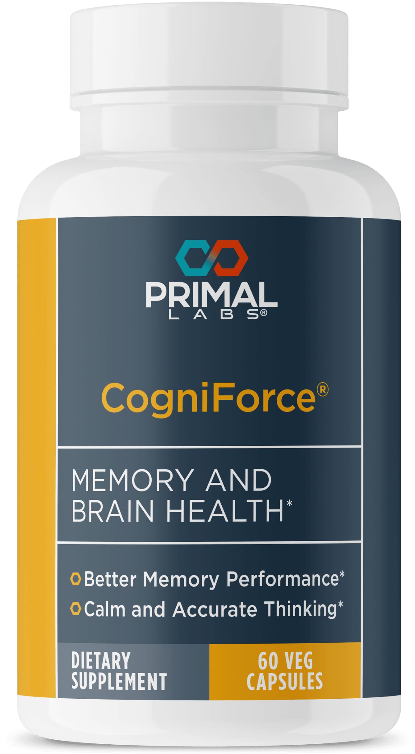 Primal Labs Primal Health CogniForce botella frontal mostrando diseño y claridad