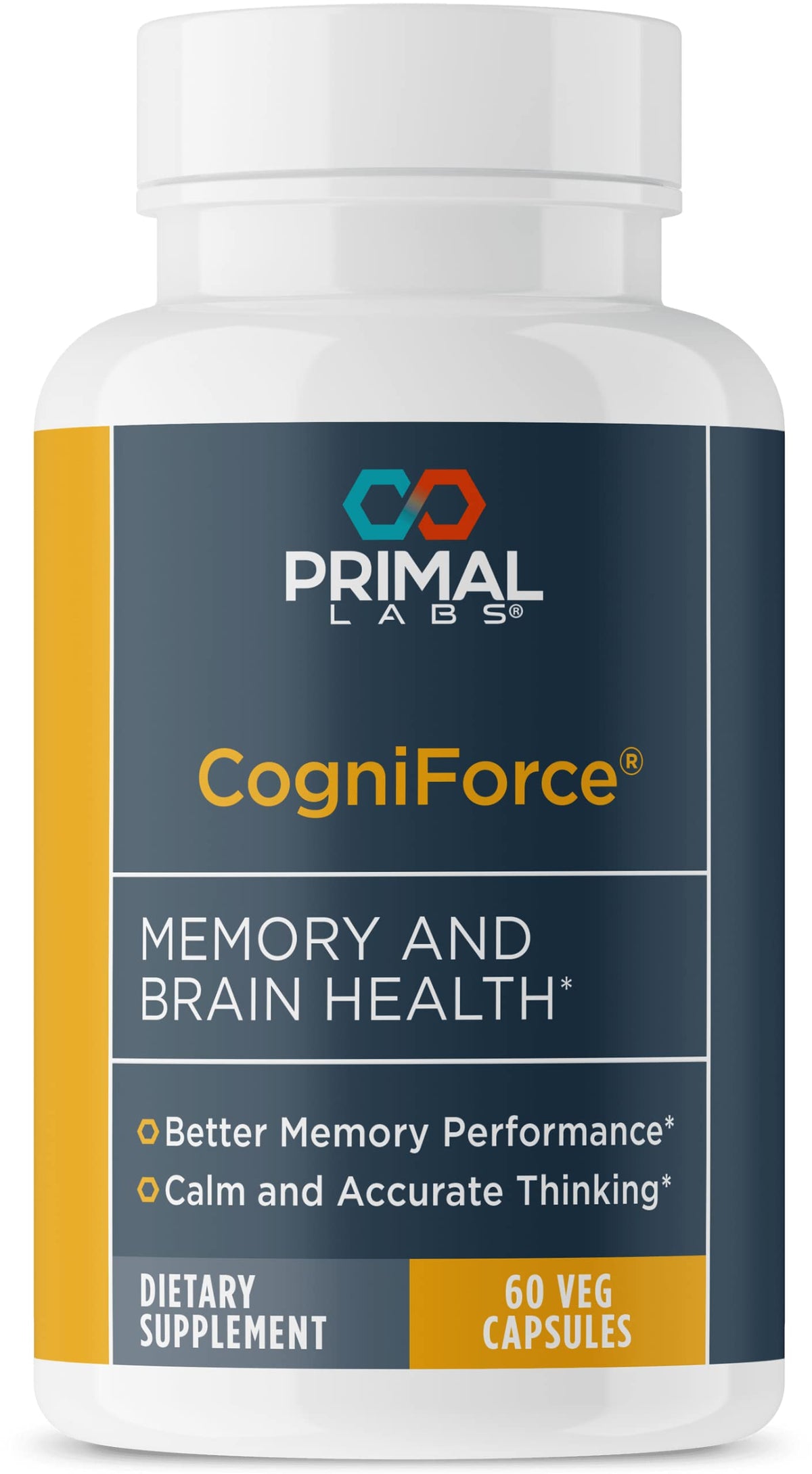 Primal Labs Primal Health CogniForce botella frontal mostrando diseño y claridad