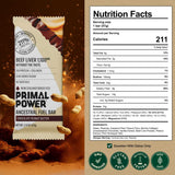 Primal Power ingredientes: cacao oscuro y dátiles orgánicos, sabor sin sabor a hígado