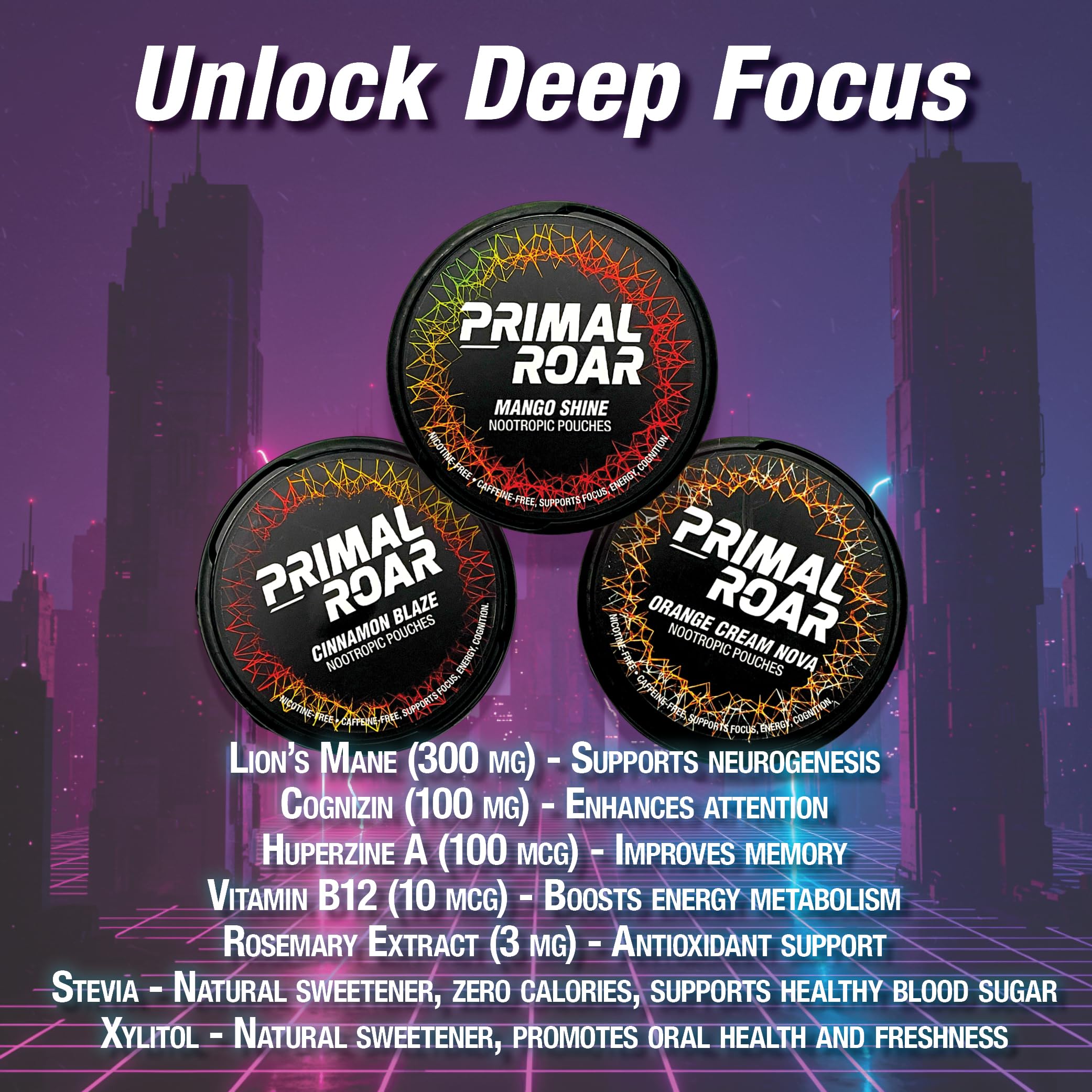 Primal Prelude comparación de tamaño de pouch con una moneda para referencia