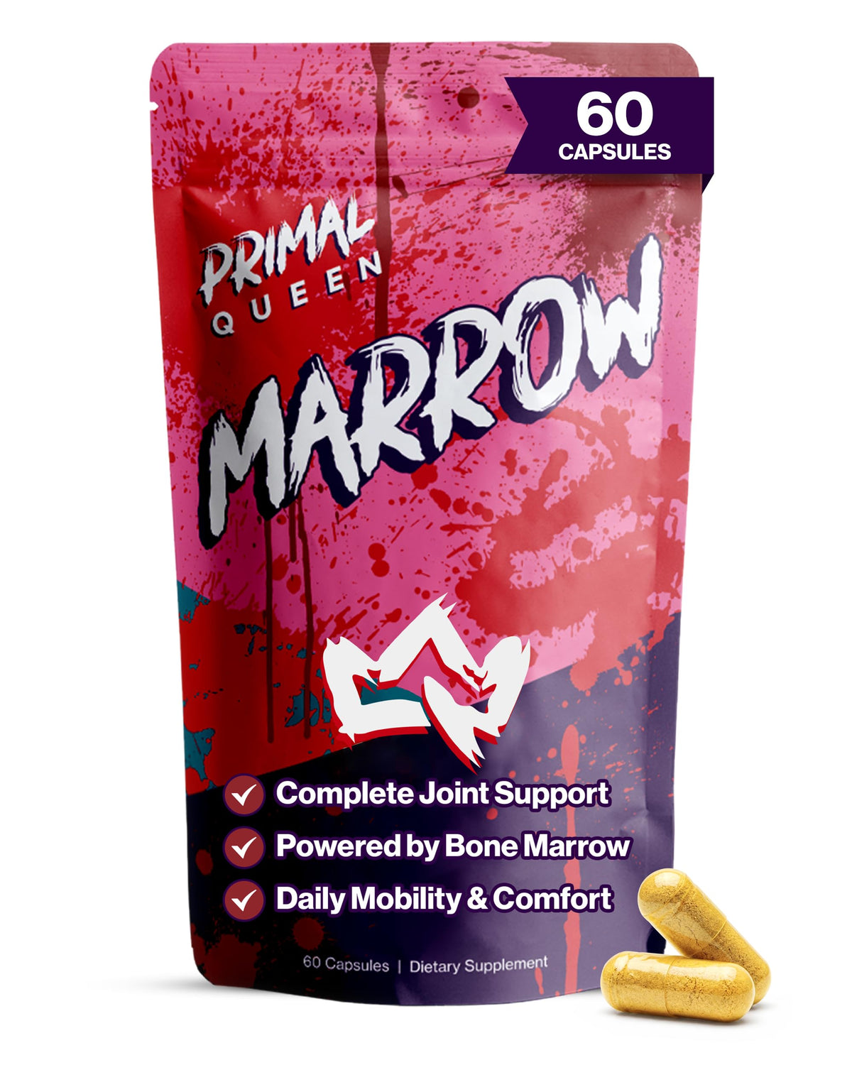 Primal Queen Marrow vista frontal del envase con información clara de beneficios