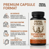 Primal Viking cápsulas en mano para comparar tamaño y facilidad de toma