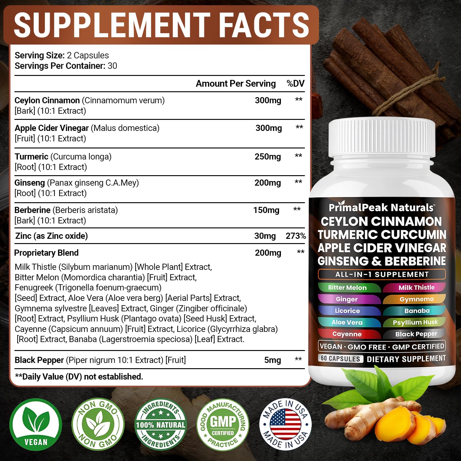 PrimalPeak Naturals cápsula abierta mostrando contenido polvo, facilita comprensión del producto