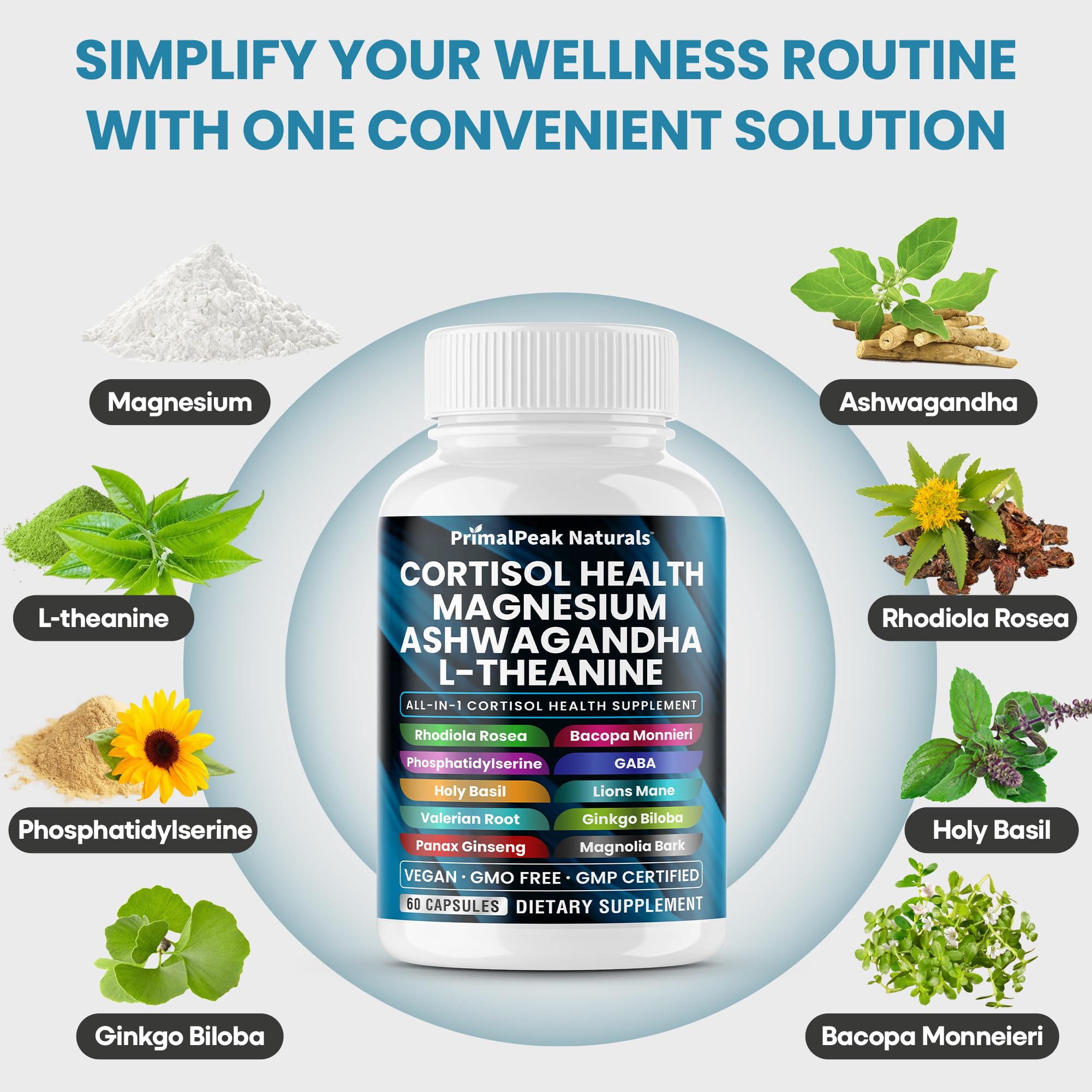 PrimalPeak Naturals etiqueta con lista de ingredientes para comprobar composición y calidad