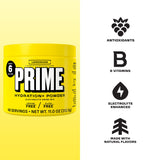 PRIME HYDRATION tub a escala compara tamaño y cantidad de porciones