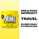 PRIME HYDRATION etiqueta con ingredientes muestra electrolitos y vitaminas