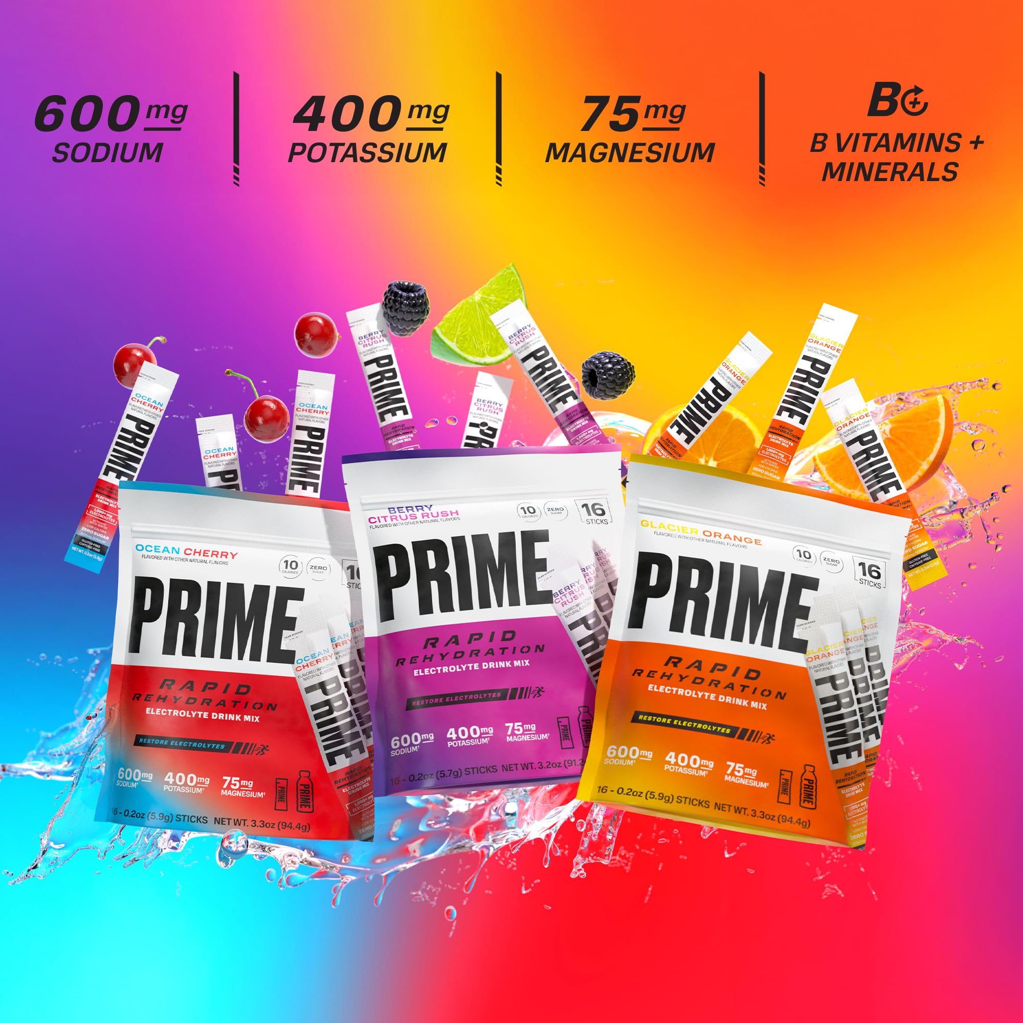 PRIME HYDRATION textura del polvo naranja para una disolución rápida y uniforme