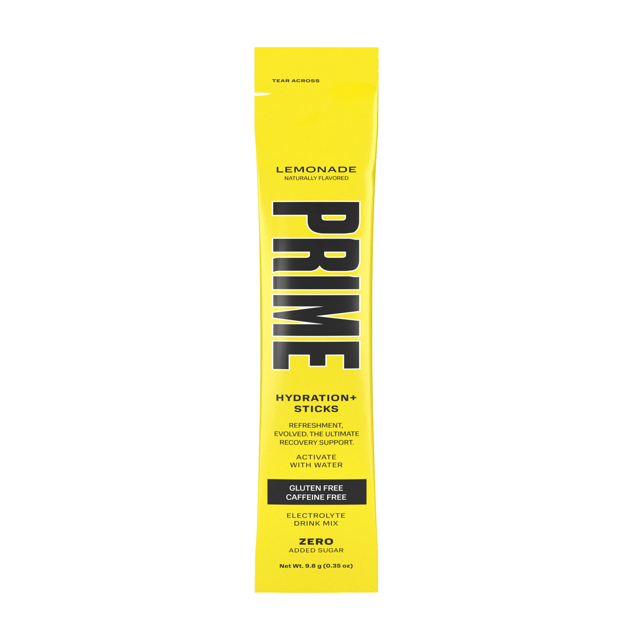 PRIME HYDRATION stick usado en botella durante entrenamiento, recuperación activa