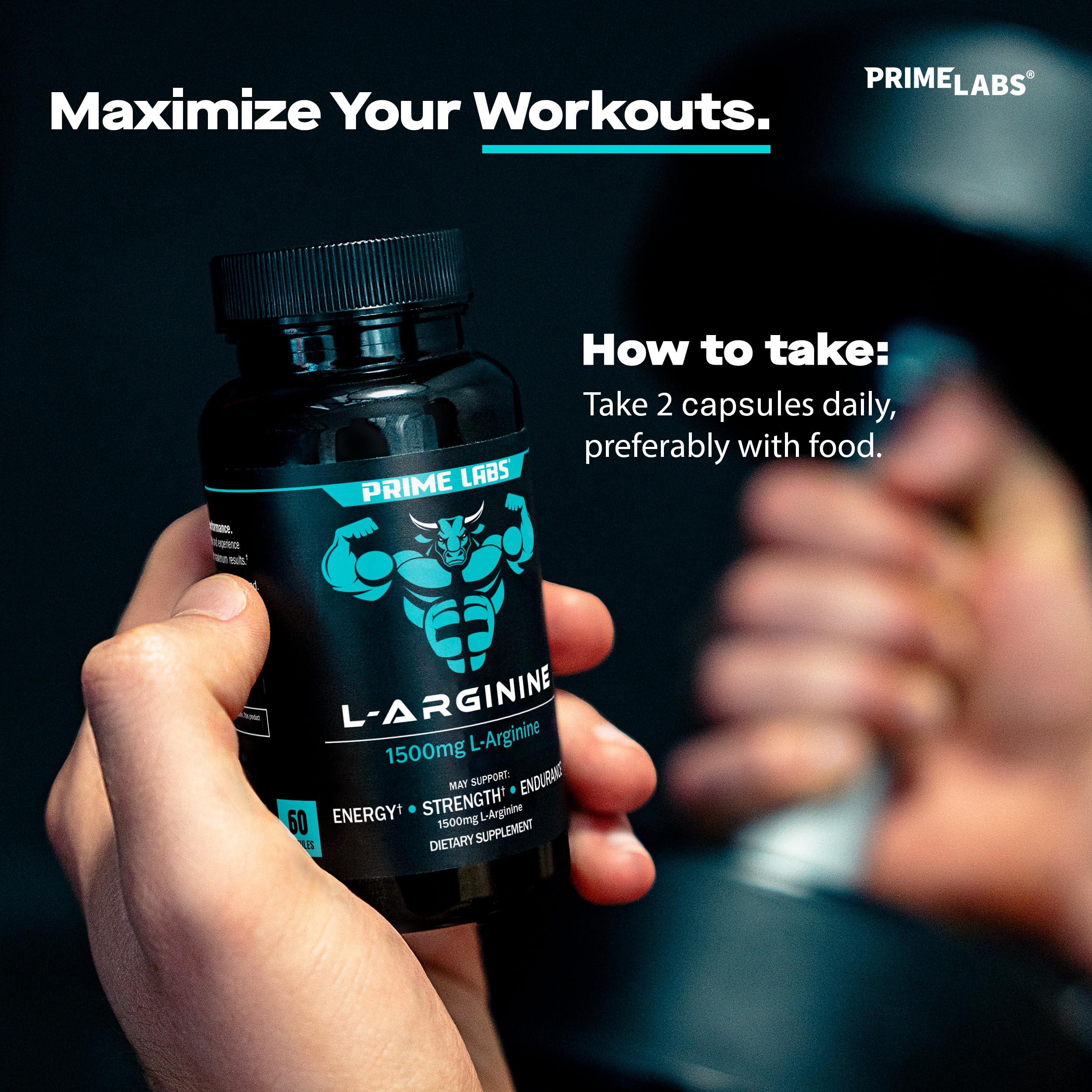 Prime Labs etiqueta nutricional detallada con información de 1500 mg por servicio