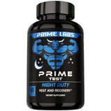 Prime Labs Night Duty vista frontal del envase y beneficios claros
