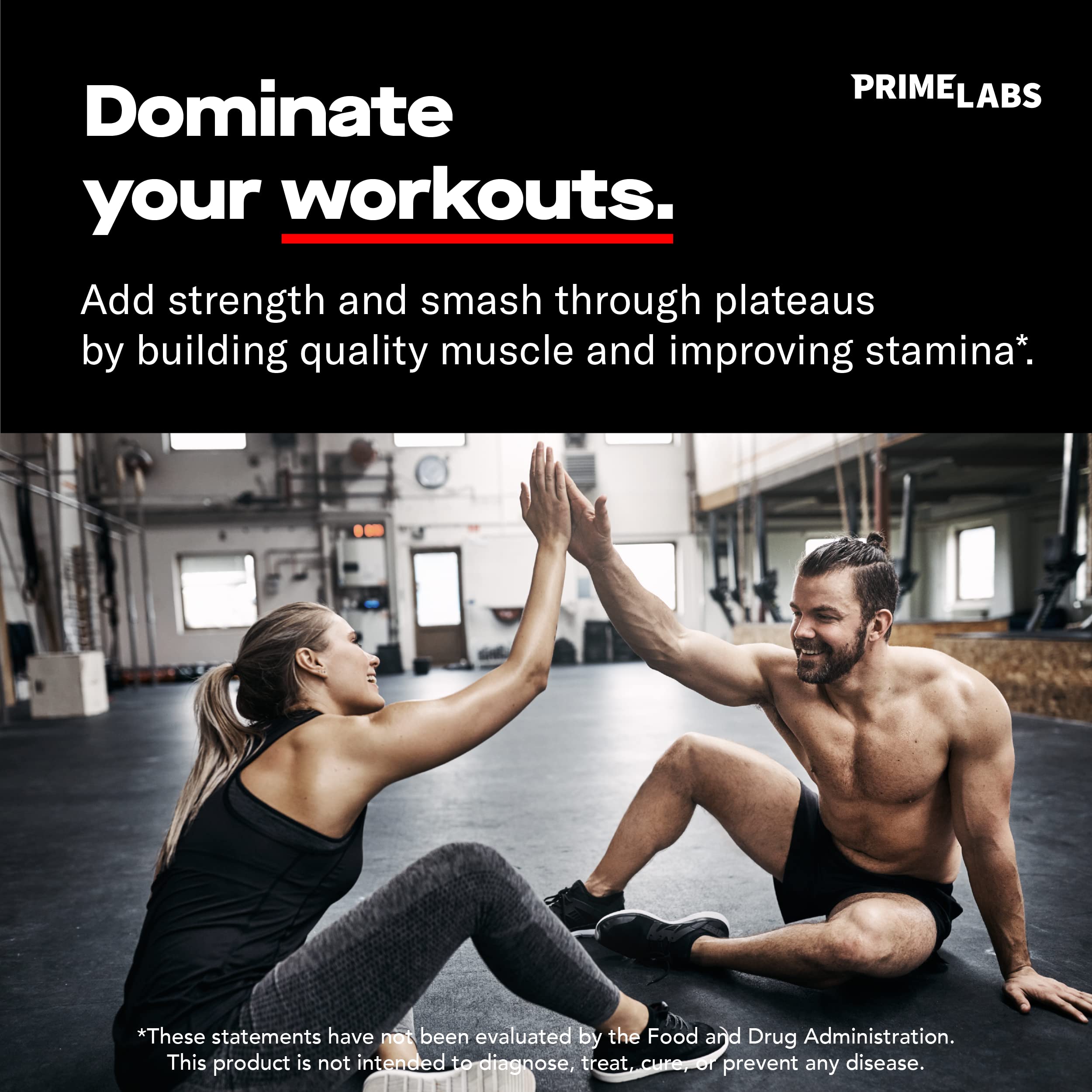 Prime Labs Prime Test envase abierto con capletas para ingesta fácil y rápida