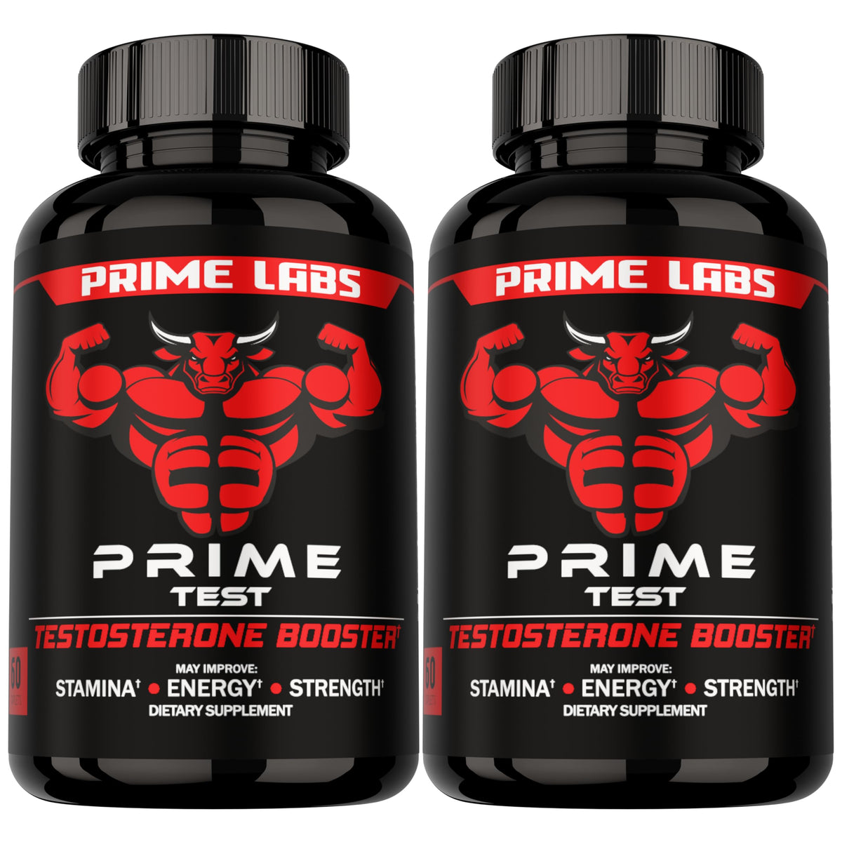 Prime Labs Prime Test frente del empaque mostrando suplemento y beneficio de confianza