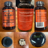 Prime Labs lifestyle botella sobre mesa junto a accesorios de entrenamiento