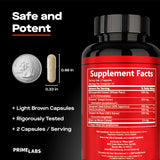 Prime Labs Prime Test Pro etiqueta y certificaciones de calidad visibles