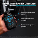 Prime Labs múltiples cápsulas sobre fondo neutro para fácil ingestión