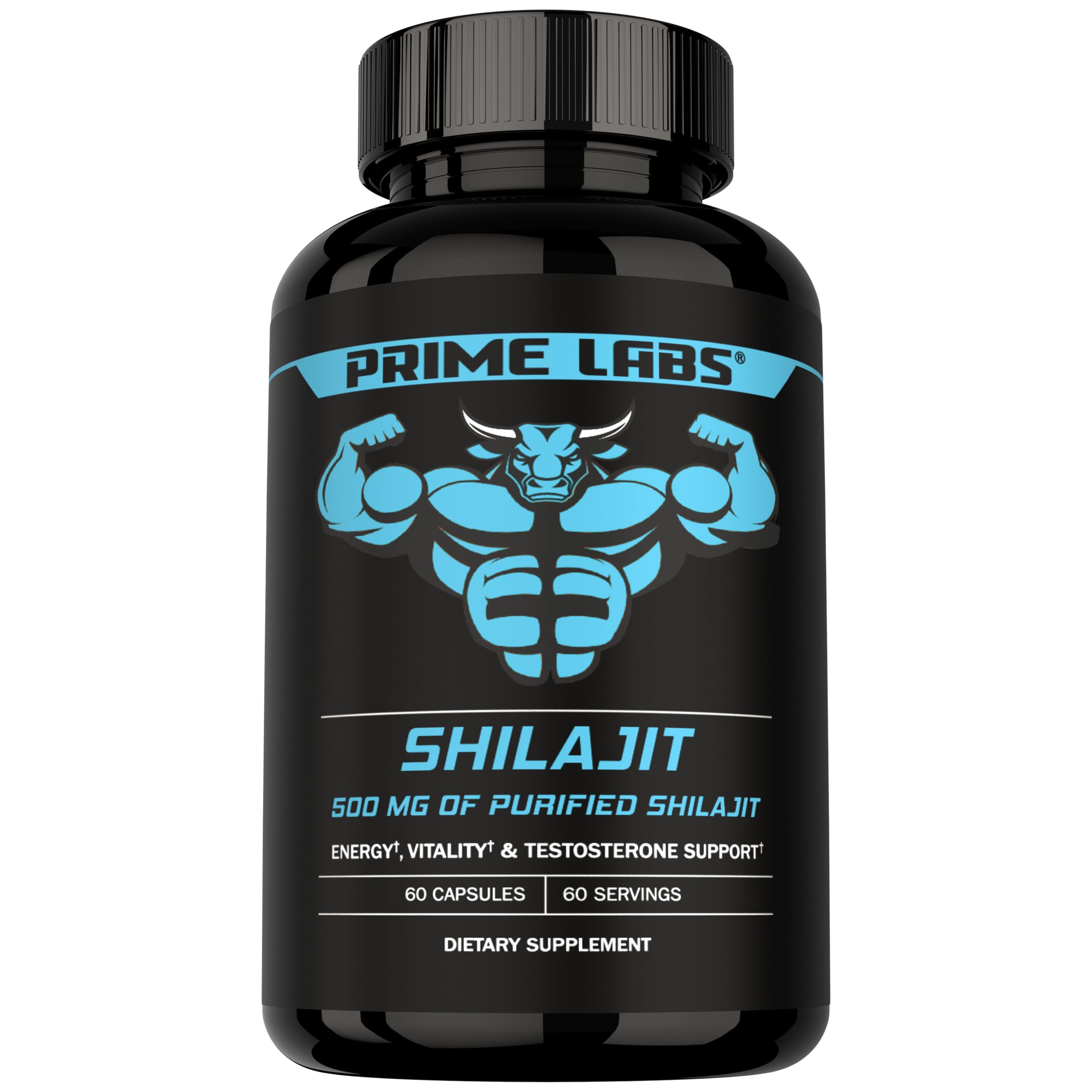 Prime Labs frasco frontal mostrando diseño y cantidad de cápsulas