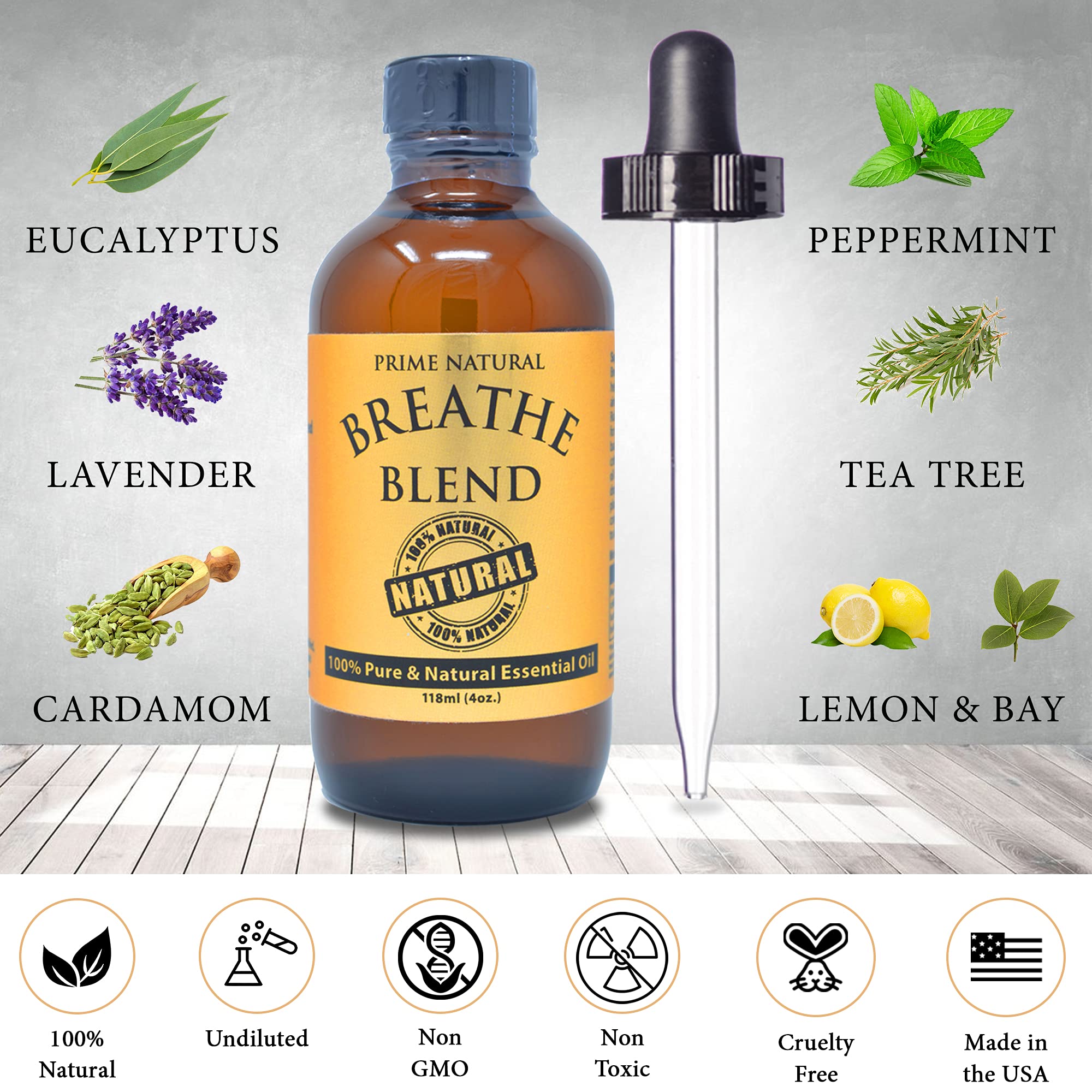 Prime Natural etiqueta con lista de ingredientes y calidad certificada