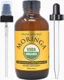 PRIME NATURAL frasco delantero mostrando aceite orgánico y etiqueta clara