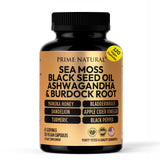 PRIME NATURAL frasco frontal mostrando la etiqueta y beneficios visibles