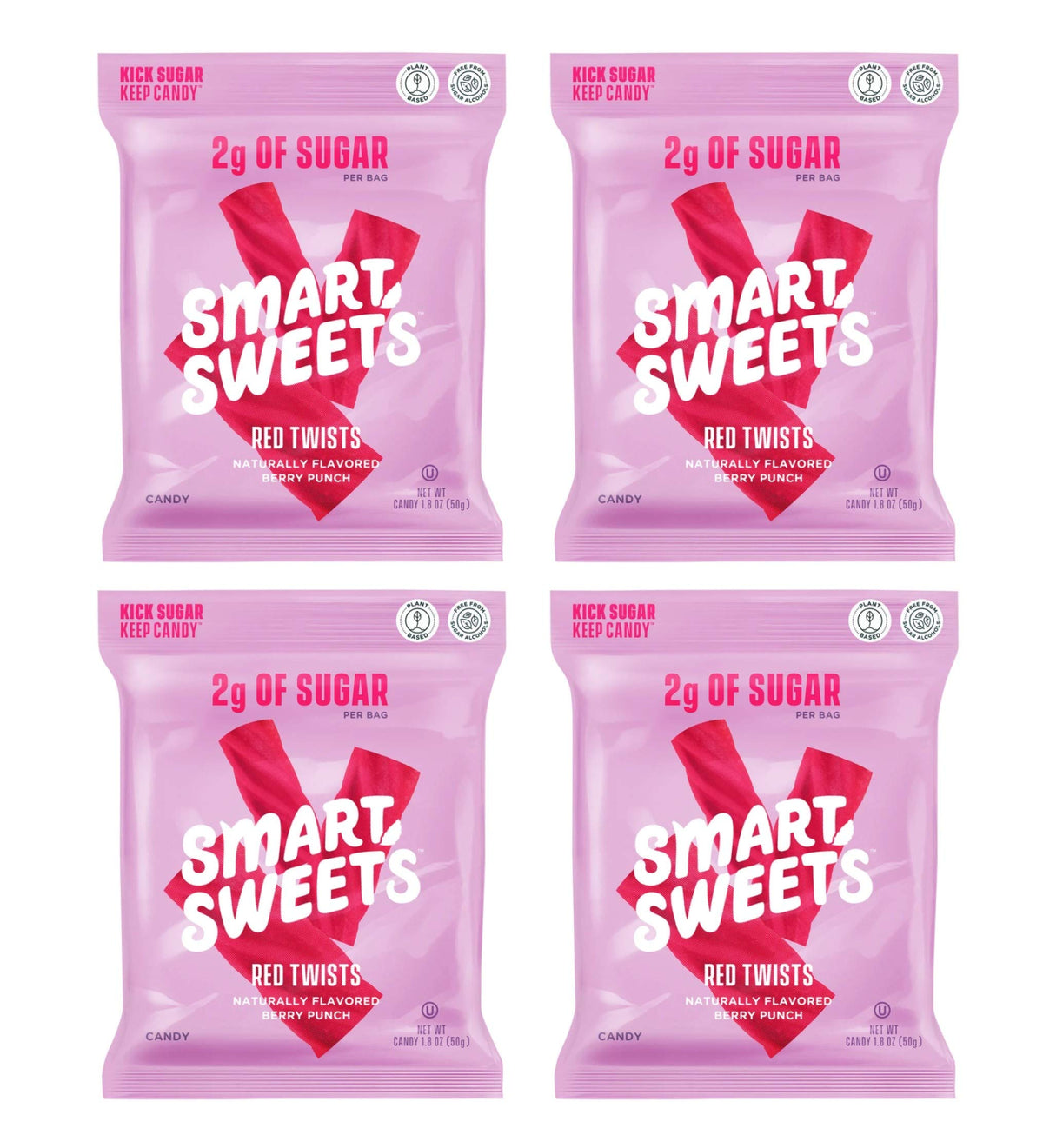 PRIME NUTRITION Smart Sweets empaque frontal muestra sabor rojo y ventaja baja azúcar
