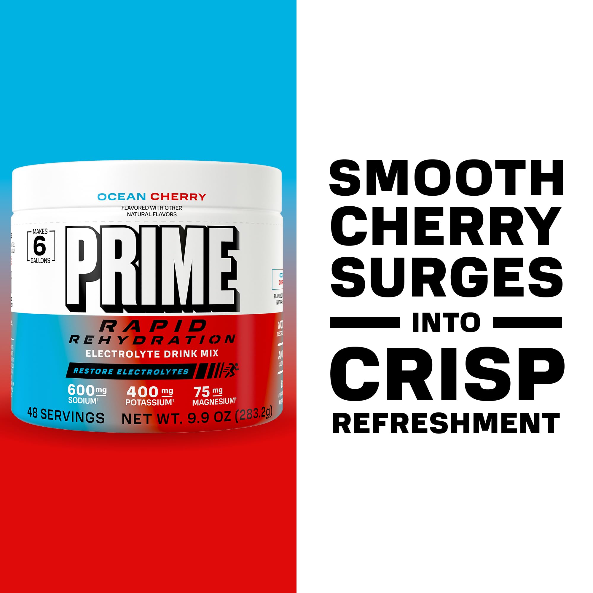 PRIME polvo textura en cucharada destacando solubilidad rápida