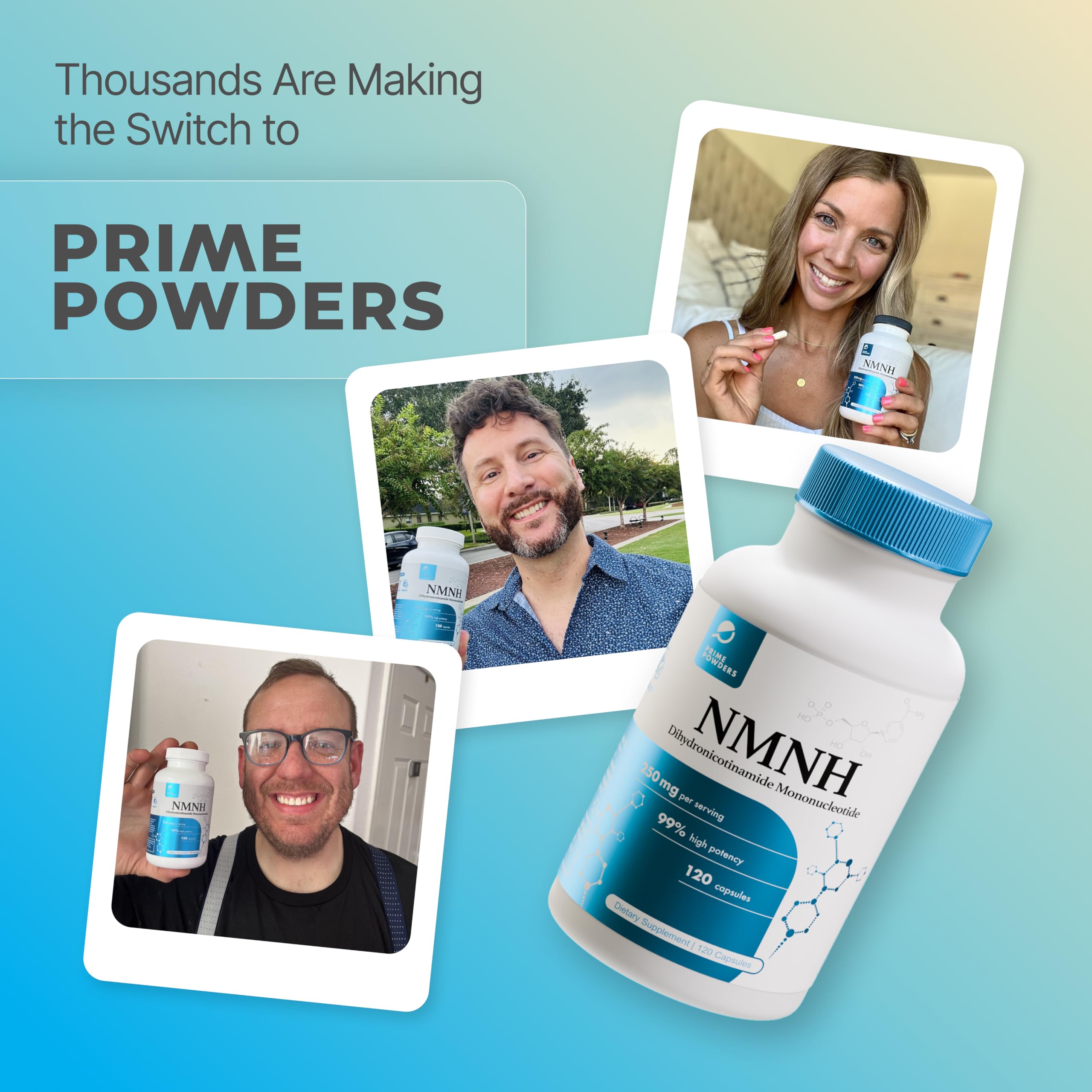 Prime Powders cápsula tomada con agua para uso cotidiano seguro
