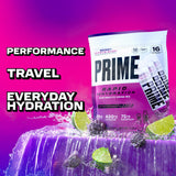 PRIME vaso con mezcla mostrando color natural y aspecto refrescante