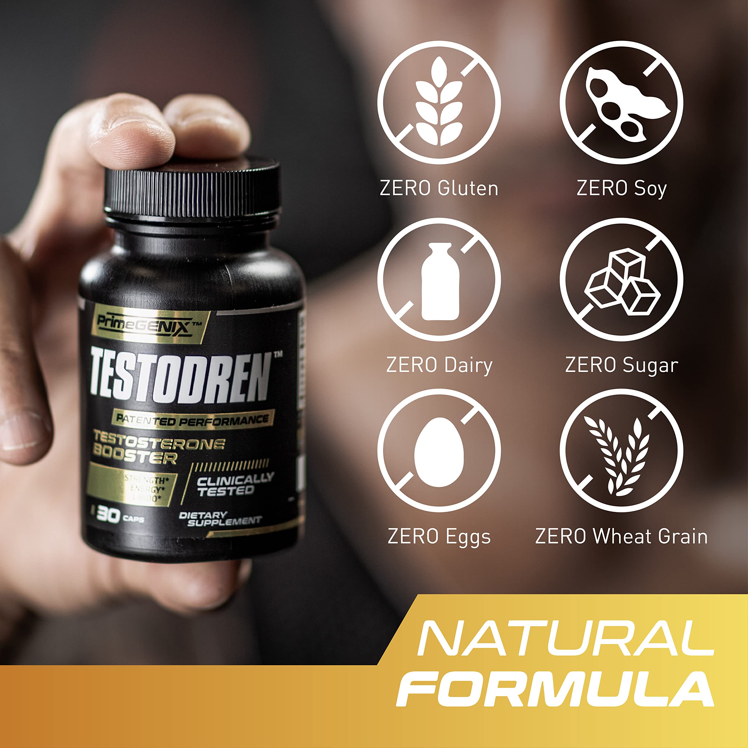 PrimeGENIX etiqueta con ingredientes y beneficios para revisar la composición