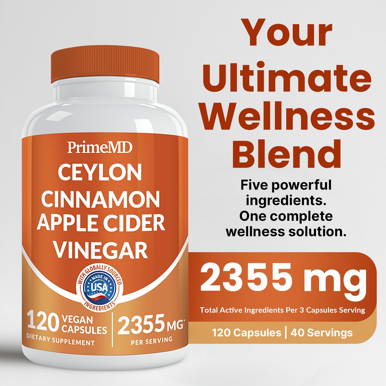 PrimeMD primer plano de cápsulas veganas y textura suave
