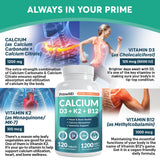Primer plano de la etiqueta PrimeMD con lista de ingredientes y dosis