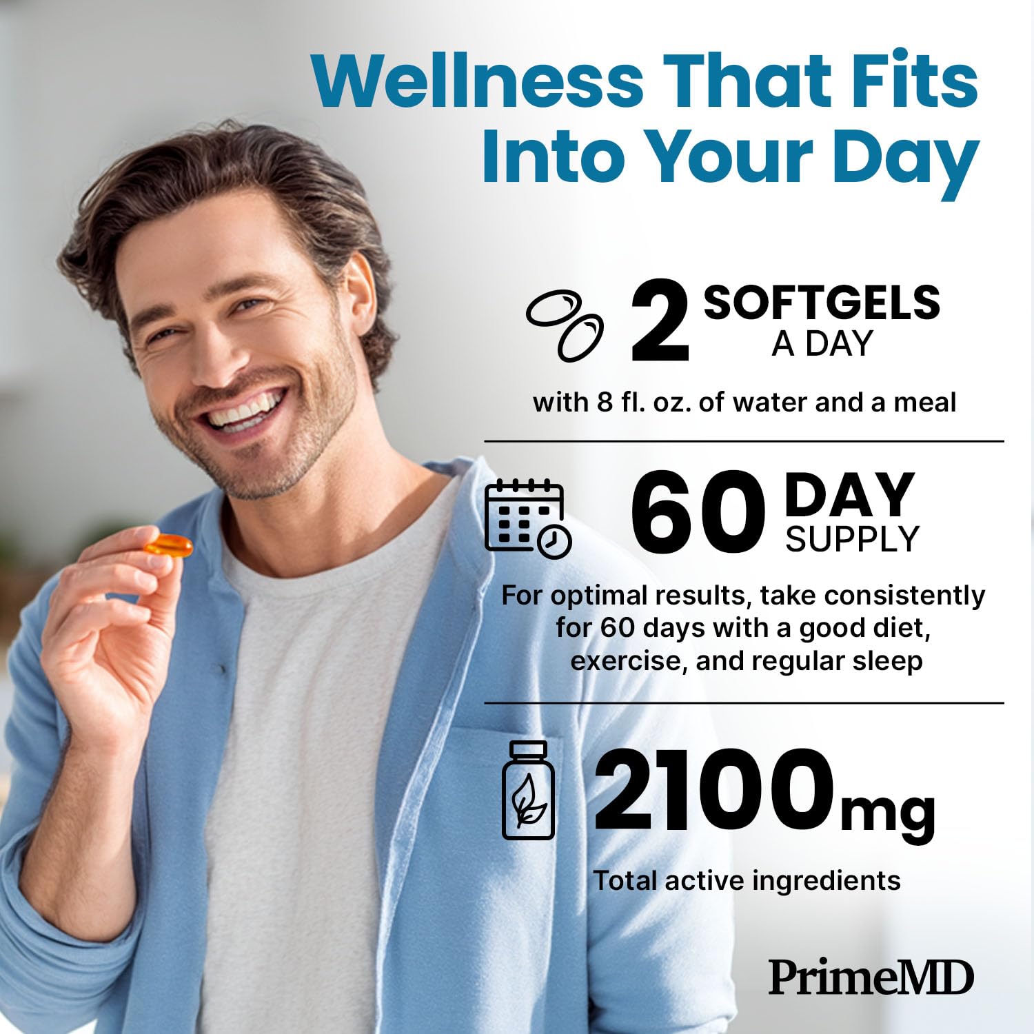 PrimeMD etiqueta con ingredientes y ventajas visibles
