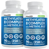 PrimeMD envase frontal del Methylated B Complex mostrando diseño y beneficio energético