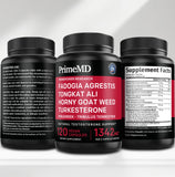 PrimeMD iconos que resaltan fórmula vegana y libre de gluten y alérgenos