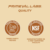 Primeval Labs bote junto a mano para comparar tamaño y durabilidad