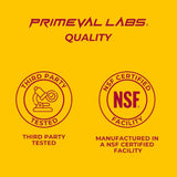 Primeval Labs etiqueta con certificación NSF destaca garantía de pureza