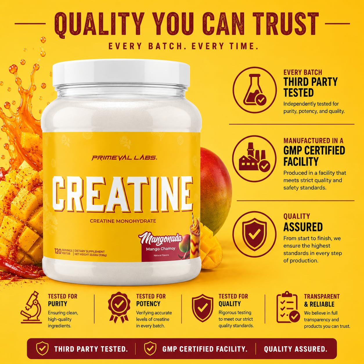 Primeval Labs creatina en uso mezclada en batido beneficio conveniencia postentreno