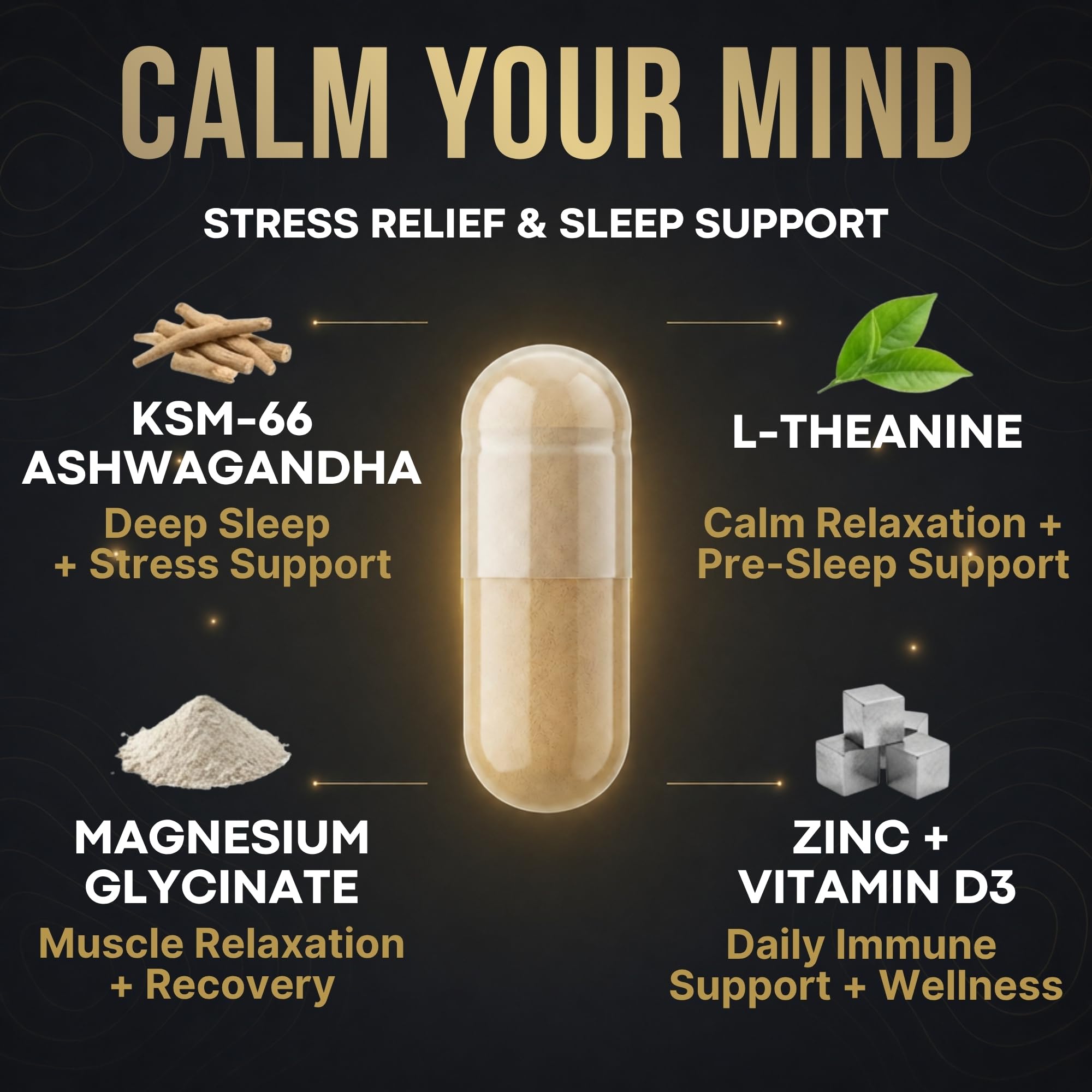 PrimeX Sleep and Recovery detalle del polvo de magnesio glicinato y pureza